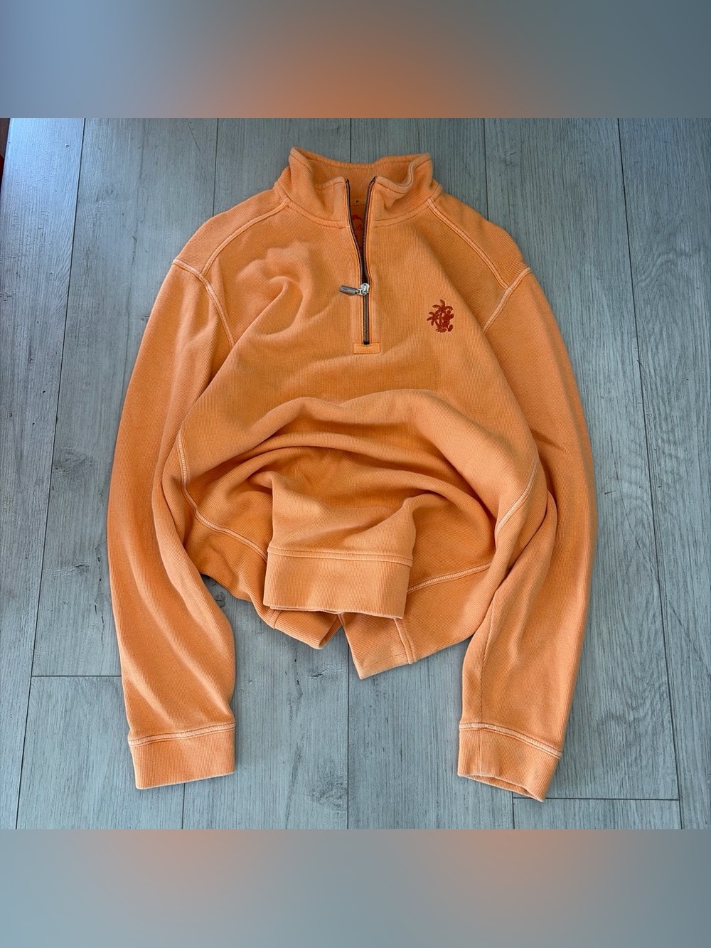 Tommy Bahama x Mickey Mouse Orange Quarter-Zip Pullover